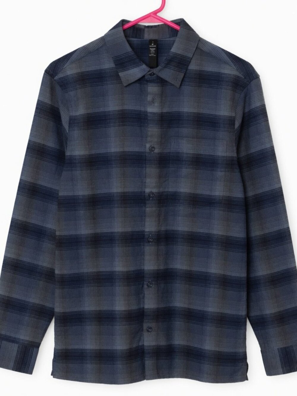 Lululemon Men's Commission Long-Sleeve Shirt Blue with Blue Stripe - Size Small